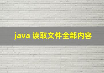 java 读取文件全部内容